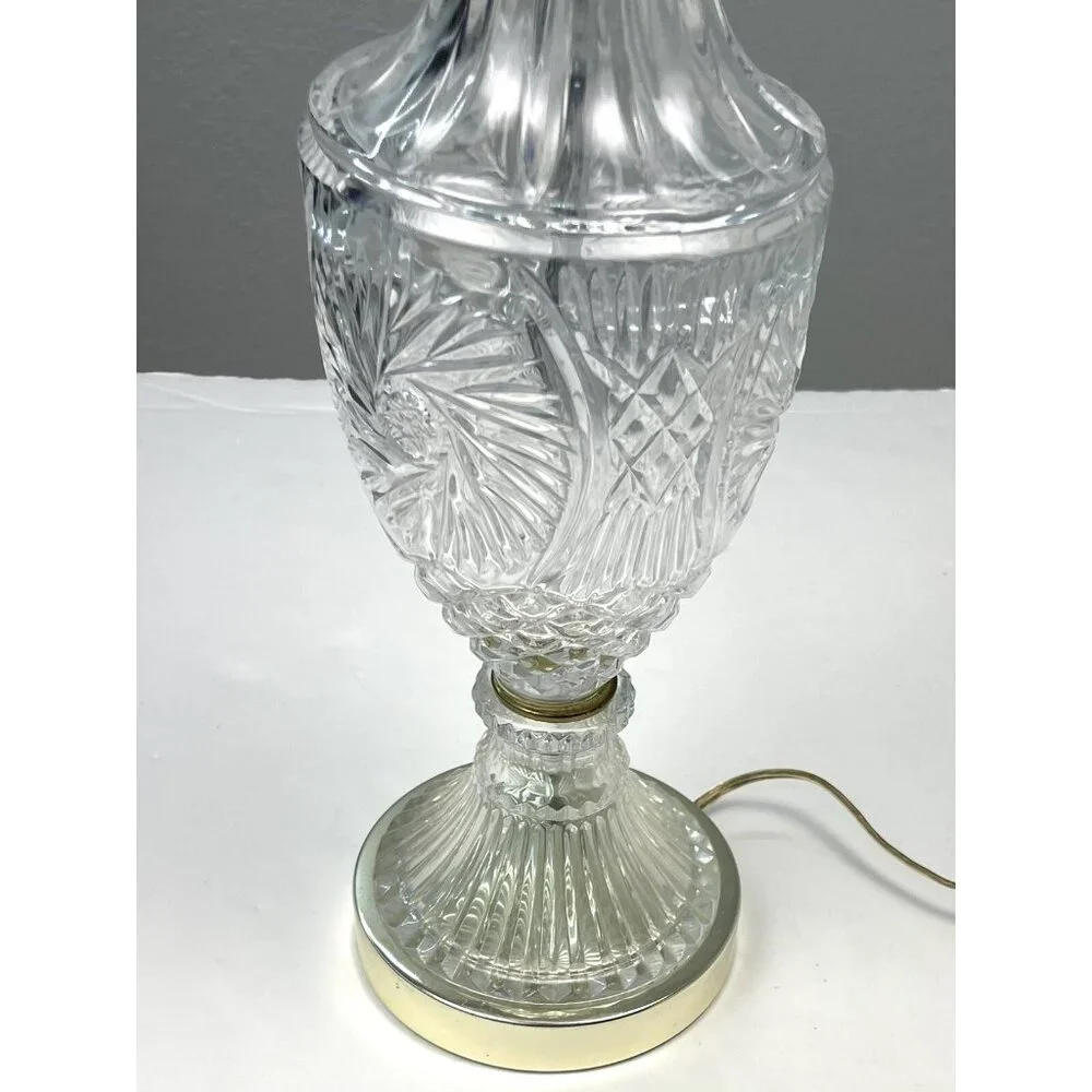 VTG ROBERT ABBEY Hollywood Regency Cut Crystal & Goldtone 27